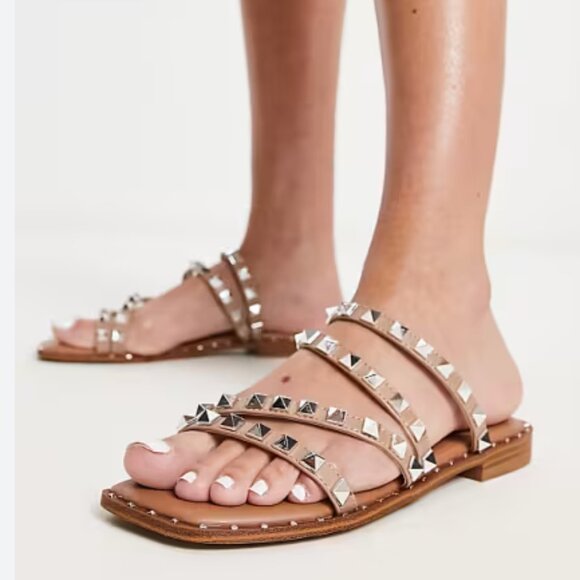 STEVE MADDEN Studded Slide Sandals - Picture 1 of 8